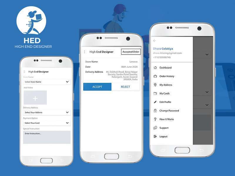 HED (High End Designer) – Delivery App